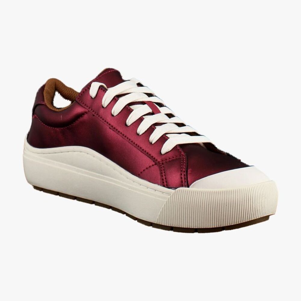 Dr. Scholl's Time Off Burgundy Red Metallic